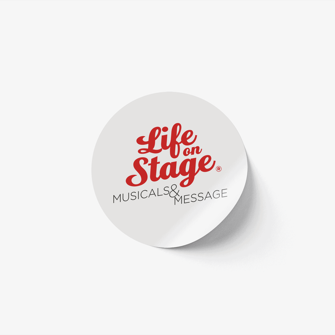 Life on Stage Sticker - Weiss (gross)
